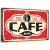 Leinwandbild retro-kaffeebar 100x70 cm Feeby rot wandbild Produktbild-Vorschau 1