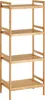 A four-tier bamboo shelf unit against a white background. Produktbild-Vorschau