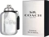 A silver Coach Platinum Eau de Parfum bottle and its packaging are displayed side-by-side. Anteprima dell’immagine prodotto