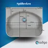 Lavabo ADGO® bianco con rubinetto e dispenser di sapone Anteprima dell’immagine prodotto 3