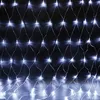 A close-up, full-frame shot of a white LED net light string against a black background. Náhled obrázku produktu