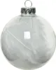 Weihnachtskugeln Glas mit Federn gefüllt 7cm, 4er Set- Klar Produktbild-Vorschau 1