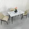 FATIVO Esszimmertisch Marmor 120x70x76 cm – Skandinavischer Produktbild-Vorschau 3