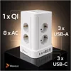 Reagle Steckdosenturm 8-fach & 6 USB (3x USB-C), 3m Kabel, Produktbild-Vorschau 3