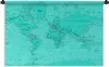 MuchoWow® Wandteppich Wandbehang Weltkarte - Stabil - Rot Produktbild-Vorschau 1