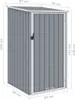 vidaXL Abri de jardin Gris 87x98x159 cm Acier galvanisé Voir les images du produit 14