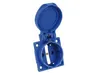 Aardingscontactdoos, inbouwmodel, met klapdeksel, blauw Productafbeelding-voorbeeld 3