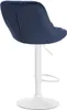 2er Set Barhocker Lazio Samt weiß blau Produktbild-Vorschau 6