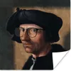 MuchoWow® Poster Kunst - Brille - Porträt 100x100 cm - Produktbild-Vorschau 1