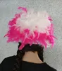 N7-55-56 weiß mit Silberborte und pink-weißer Boa Produktbild-Vorschau 4