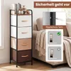 COSTWAY Kommode met 4 stoffenladen, opbergkast met metalen Productafbeelding-voorbeeld 7