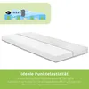 A diagram showing body support on a mattress and a mattress itself. Produktbild-Vorschau