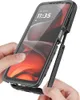 A person's hands are shown assembling a phone case around a smartphone. Podgląd zdjęcia produktu