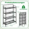 COSTWAY Blumenregal Metall, klappbares Pflanzenregal mit 4 Produktbild-Vorschau 3