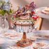 Puzzle 3D, Scatolina musicale Alice's Tea Party, legno, Anteprima dell’immagine prodotto 13
