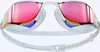 A pair of white Speedo swimming goggles with pink mirrored lenses and a rainbow effect on the lower edge of the lenses. Náhľad obrázku produktu