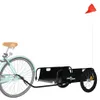 vidaXL Rimorchio per biciclette in tessuto Oxford nero e Anteprima dell’immagine prodotto 3