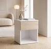 Table de chevet blanche / chêne Sonoma au style loft | Voir les images du produit 9