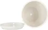 A white ceramic plant pot and its matching saucer are shown against a white background. Produktbild-Vorschau