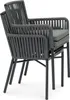 Gartenstuhl AFUERA 6er Set, schwarz/grau - Balkonstühle mit Produktbild-Vorschau 4