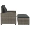 Gartensofa 2-Sitzer mit Kissen Grau Poly Rattan Produktbild-Vorschau 6