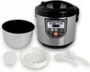 A multicooker and its accessories are displayed on a white background. Produktbild-Vorschau