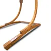 A close-up view of a wooden hammock stand. Produktbild-Vorschau
