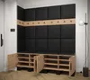 Garderobe ARTIN Set 12 mit gepolsterten Paneelen Industrial Produktbild-Vorschau 3