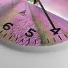 Wanduhr - Rund - Glasuhr - Wiese lavenda Sommer Landschaft Produktbild-Vorschau 5