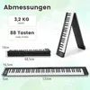 COSTWAY 88 keyboard digitální klávesy skládací, dětské Náhled obrázku produktu 5