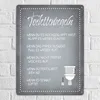 Metallschild XL mit Spruch: Toilettenregeln Schild Produktbild-Vorschau 2