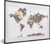 MuchoWow® MuchoWow® Gerahmtes Poster Weltkarte - Dekoration Produktbild-Vorschau 1
