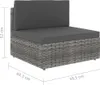 2-tlg. Garten-Lounge-Set Poly Rattan Grau Produktbild-Vorschau 11