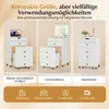 COSTWAY 3 in 1 kleines Schminktisch Set auf Rollen, Produktbild-Vorschau 8
