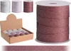 A display of glitter ribbon rolls in various colors, with a large roll prominently featured. Produktbild-Vorschau