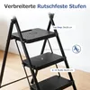 Sekey Trittleiter 3 Stufen Klappbar – Rutschsichere 36 cm Produktbild-Vorschau 4