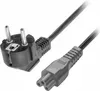 J49C Kaltgerätekabel Netzkabel Stromkabel CEE 7/7 zu C5 Produktbild-Vorschau 1