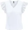 Only Lou Life Ärmelloses V-ausschnitt-t-shirt Weiß L Frau Produktbild-Vorschau 1