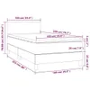 vidaXL Boxspringbett mit Matratze Taupe 100x200 cm Stoff Produktbild-Vorschau 6