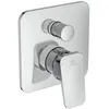 A close-up studio shot of a chrome shower faucet on a white background. Produktbild-Vorschau