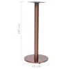 vidaXL Stół bistro rama złoty Ø45x107 cm stal nierdzewna Podgląd zdjęcia produktu 4
