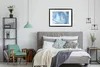 MuchoWow® Gerahmtes Poster Blau - Acrylfarbe - Gestaltung Produktbild-Vorschau 7