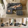VASAGLE Modulares Sofa und Hocker Set, Chenille, Grau Produktbild-Vorschau 5