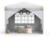 QEENTOE, gazebo da giardino 3x3 metri, bianco, tenda in Anteprima dell’immagine prodotto 1