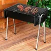 Progarden Tragbarer Holzkohlegrill schwarz Stahl 33x48x46 Produktbild-Vorschau 7