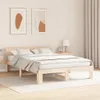 vidaXL Bettrahmen mit Kopfteil Natur 140 x 200 cm Massives Produktbild-Vorschau 3