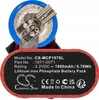 A close-up view of a battery pack with its specifications printed on a label. Produktbild-Vorschau