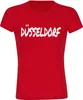 multifanshop Damen T-Shirt - Düsseldorf - Textmarker, rot, Produktbild-Vorschau 1