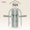 A product image featuring two door handles, with text and branding elements. Produktbild-Vorschau