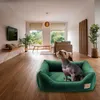 Letto per cani Premium Velvet Green L - 93x77x22 cm | Anteprima dell’immagine prodotto 11